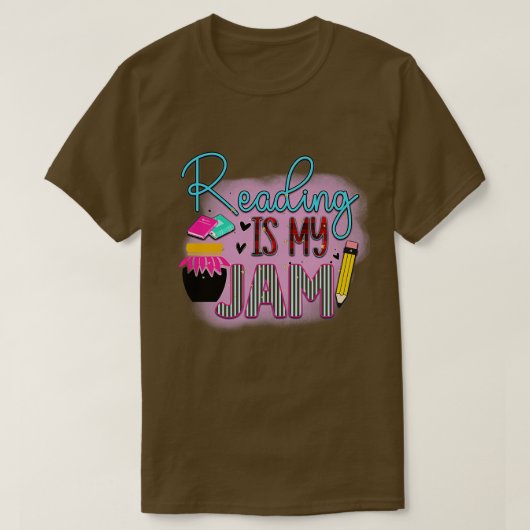 Rms003317 lezen is mijn jam t-shirt (Design voorkant)