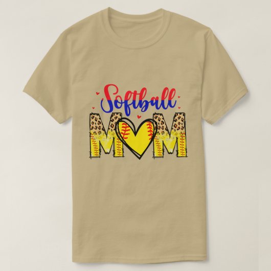 Rms00738 softbal moeder t-shirt (Design voorkant)