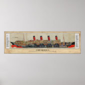 RMS Aquitania Cut Away Poster (Voorkant)