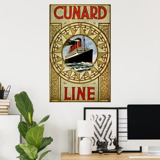 RMS Berengaria  Cunard Line Poster (Thuiskantoor)