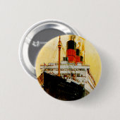 RMS Berengaria Ronde Button 5,7 Cm (Voorkant /achterkant)