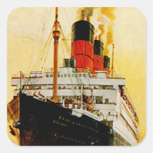 RMS Berengaria Vierkante Sticker