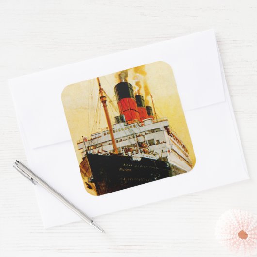 RMS Berengaria Vierkante Sticker (Envelop)