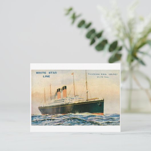 RMS Celtic Briefkaart (Staand voorkant)