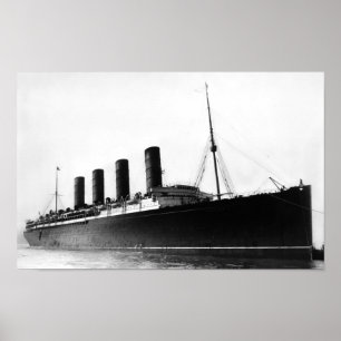 RMS Lusitania aankomst in New York - 1907 Poster