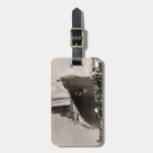 RMS Lusitania arriveert New York City 1907 Bagagelabel (Voorkant verticaal)