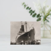 RMS Lusitania arriveert New York City 1907 Briefkaart (Staand voorkant)