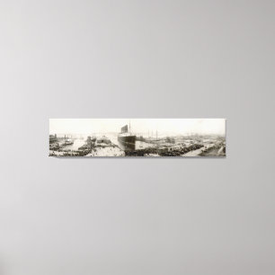 RMS Lusitania New York City 1907  Canvas Afdruk