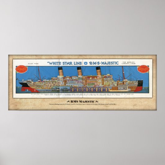 RMS Majestic Cut Away Poster (Voorkant)