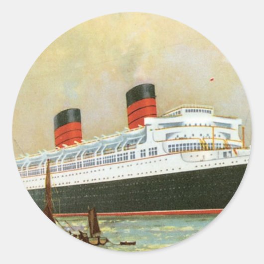 RMS Mauretainia Ronde Sticker (Voorkant)