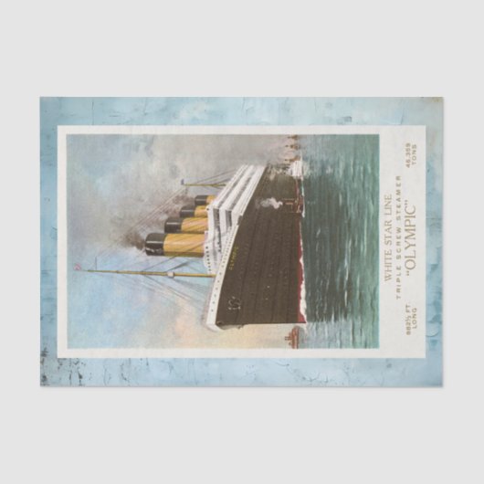 RMS Olympic Ocean Liner Tissuepapier (Voorkant)