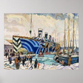 RMS Olympisch in Dazzle Camouflage 18x24-inch post Poster