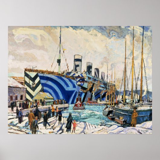 RMS Olympisch in Dazzle Camouflage 18x24-inch post Poster (Voorkant)
