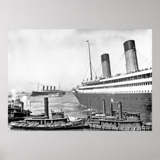 RMS Olympisch in New York Poster (Voorkant)