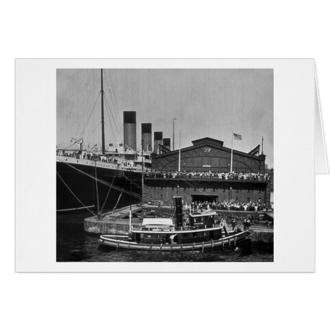 RMS Olympisch in Pier 59  Glass Slide 1911 (Voorkant Horizontaal)