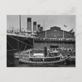 RMS Olympisch in Pier 59 Glass Slide 1911 Briefkaart