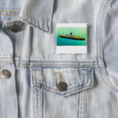 RMS Parthia Vierkante Button 5,1 Cm (In situ)