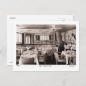 RMS Passenger Ship, Queen Mary, Grill  Briefkaart (Voorkant / Achterkant)