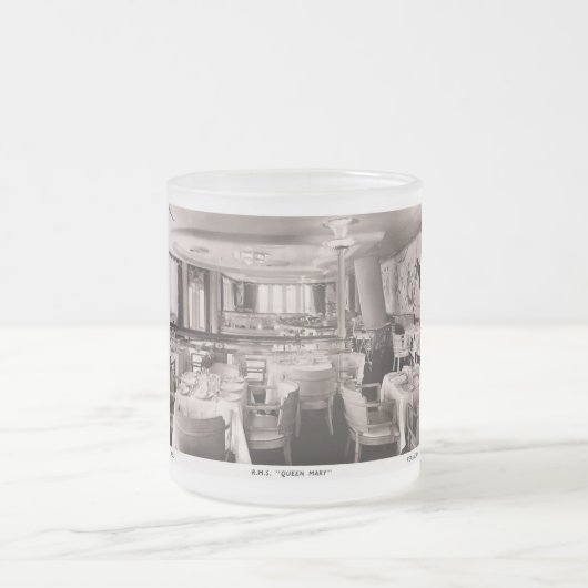 RMS Passenger Ship, Queen Mary, Grill  Matglas Koffiemok (Center)