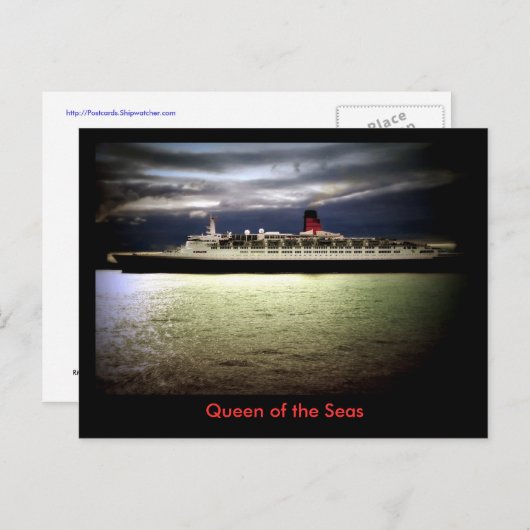 RMS Queen Elizabeth 2 Briefkaart (Voorkant / Achterkant)