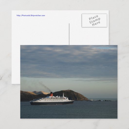 RMS Queen Elizabeth 2 Briefkaart (Voorkant / Achterkant)