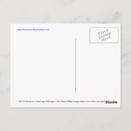 RMS Queen Elizabeth 2 Briefkaart (Achterkant)