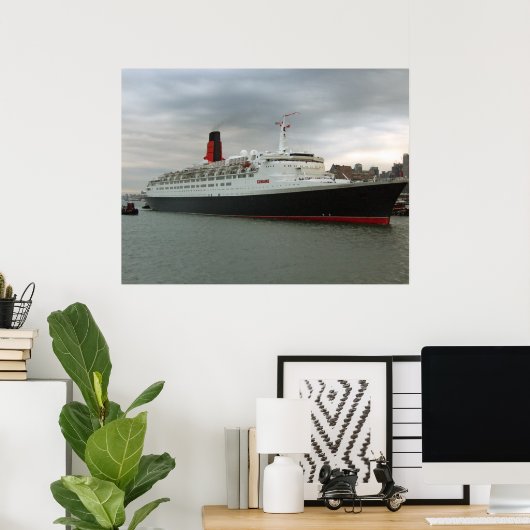 RMS Queen Elizabeth 2 Poster (Thuiskantoor)