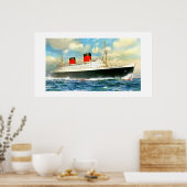RMS Queen Elizabeth Poster (Keuken)