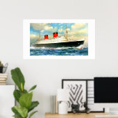 RMS Queen Elizabeth Poster (Thuiskantoor)