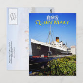 RMS Queen Mary Briefkaart (Voorkant / Achterkant)