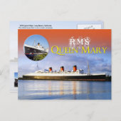 RMS Queen Mary Briefkaart (Voorkant / Achterkant)