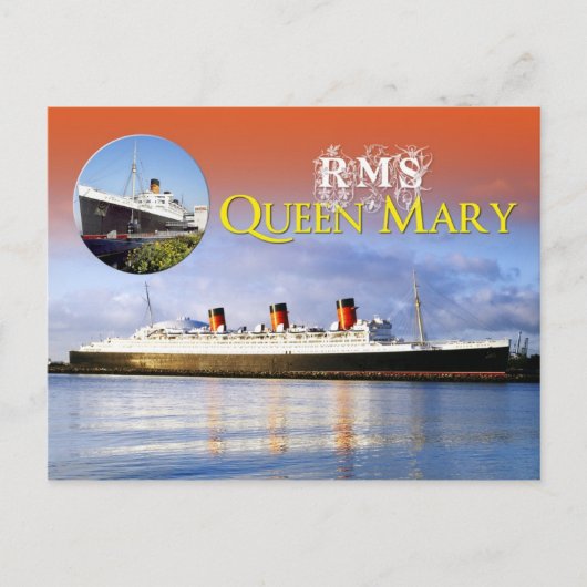 RMS Queen Mary Briefkaart (Voorkant)