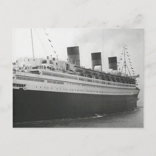 RMS Queen Mary Collectie Briefkaart (Voorkant)
