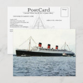 RMS Queen Mary Collectie Briefkaart (Voorkant / Achterkant)