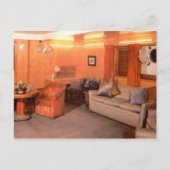 RMS Queen Mary Eerste Klasse zithoek Briefkaart (Voorkant)