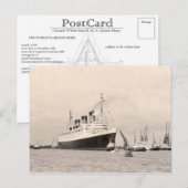 RMS Queen Mary Maiden Voyage Briefkaart (Voorkant / Achterkant)