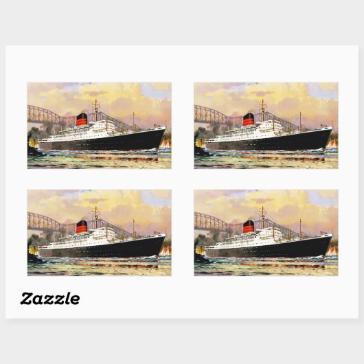 RMS Saxonia Rechthoekige Sticker (Vel)