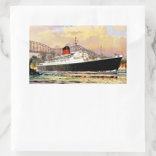 RMS Saxonia Rechthoekige Sticker (Tas)