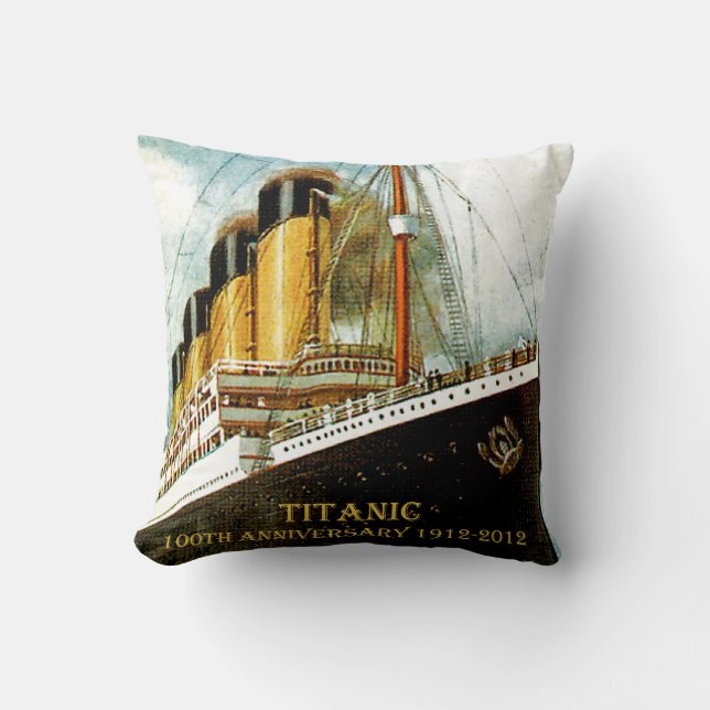 RMS Titanic 100th Jubileum Canvas Kussen (Voorkant)