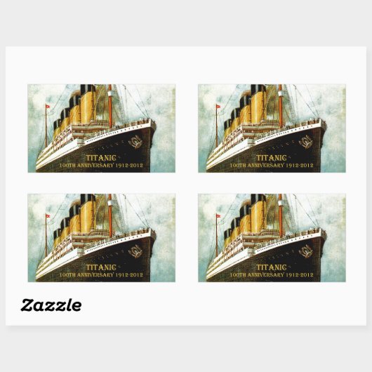 RMS Titanic 100th Jubileum Rechthoekige Sticker (Vel)