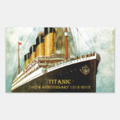 RMS Titanic 100th Jubileum Rechthoekige Sticker (Voorkant)