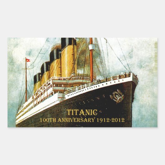 RMS Titanic 100th Jubileum Rechthoekige Sticker (Voorkant)