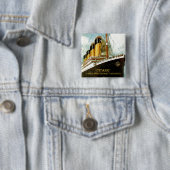 RMS Titanic 100th Jubileum Vierkante Button 5,1 Cm (In situ)