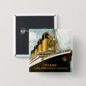 RMS Titanic 100th Jubileum Vierkante Button 5,1 Cm (Voorkant /achterkant)