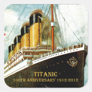 RMS Titanic 100th Jubileum Vierkante Sticker