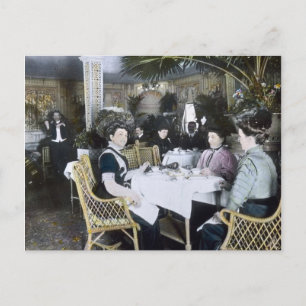 RMS Titanic 1st-klaspassagiers genieten van luxe Briefkaart