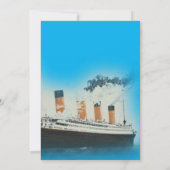 RMS Titanic Blue Verjaardag uitnodiging (Achterkant)