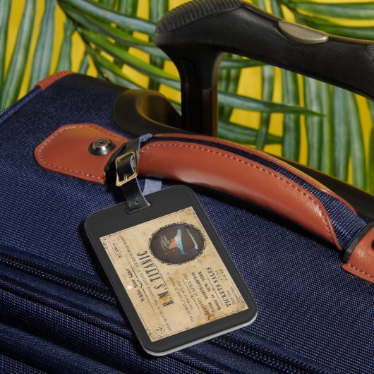 RMS TITANIC BOARDING ADVERTEREN BAGAGELABEL (Voorkant Insitu 1)