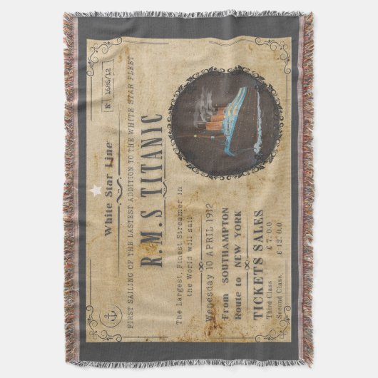 RMS TITANIC BOARDING ADVERTEREN DEKEN (Voorkant Verticaal)