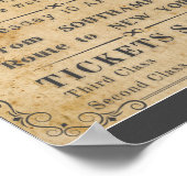 RMS TITANIC BOARDING ADVERTEREN POSTER (Hoek)